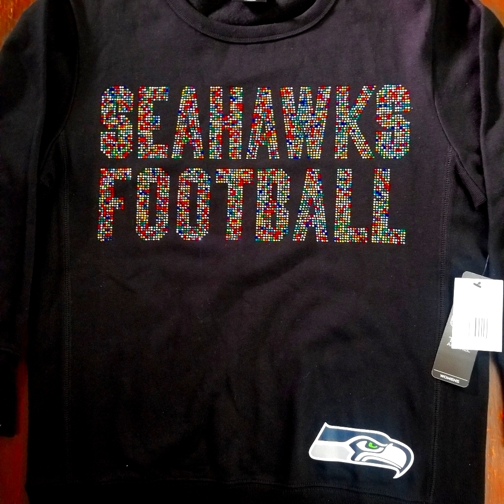 NWT NFL Women's RhinestoneSeattle Seahawks Sweater